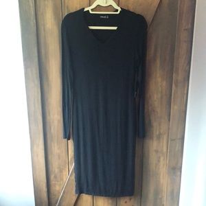 Black Fitted T Shirt Dress size Large